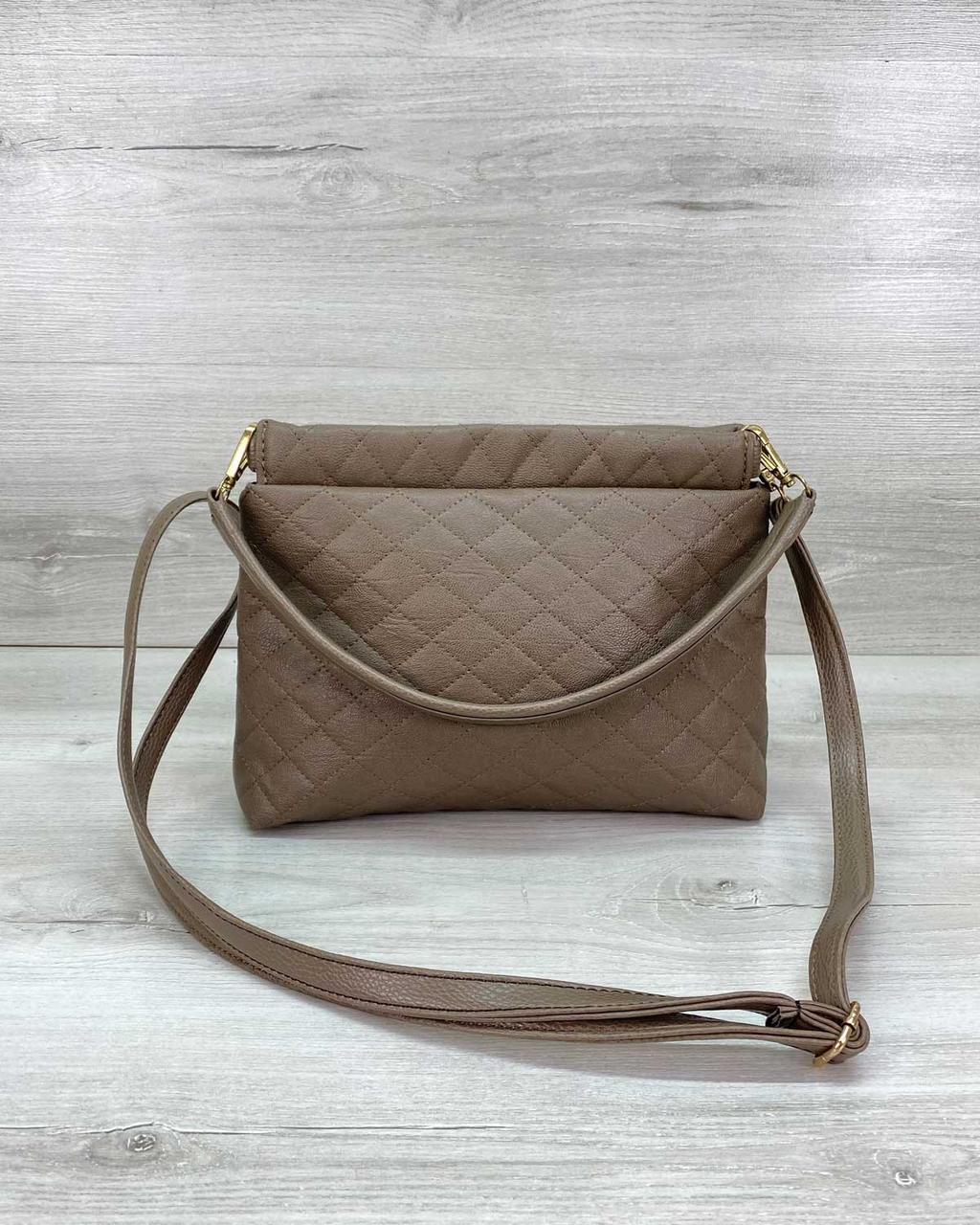 Сумка жіноча клатч «Ava» кавова (код: 60305)