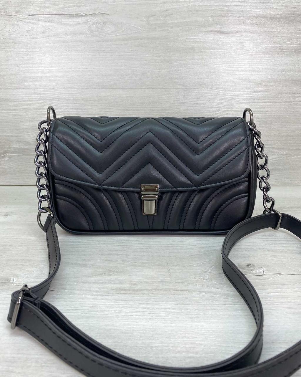 Сумка жіноча «Джуді» чорна (код: 64504)