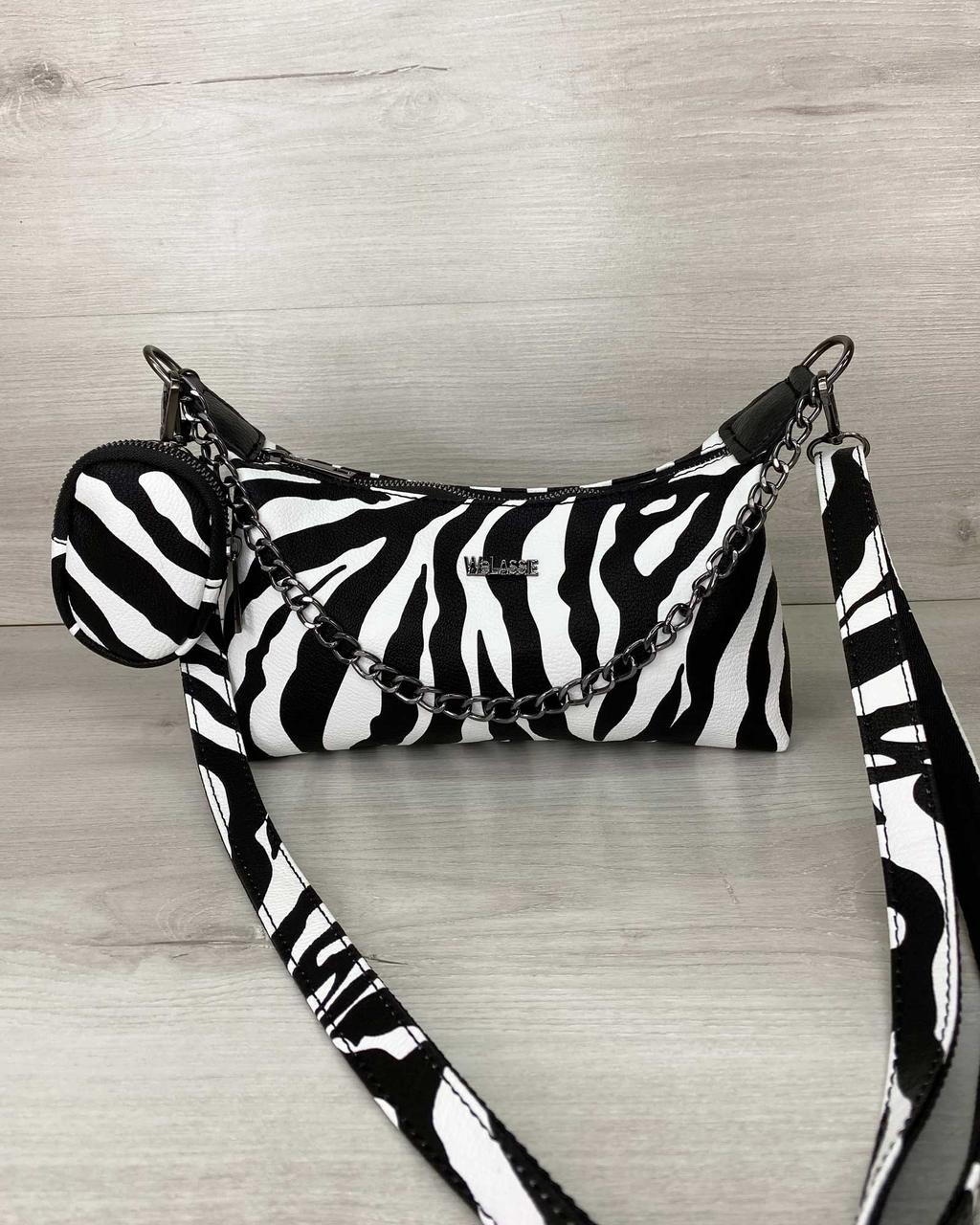 Сумка жіноча «Лойс» зебра (код: 64804)