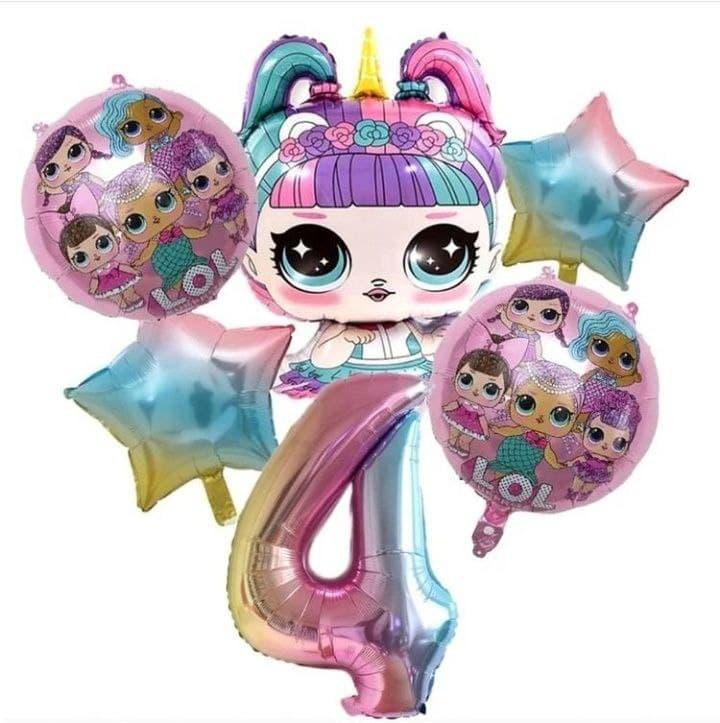 Набір із кульок | Лялька Лол Єдиноріг з цифрою