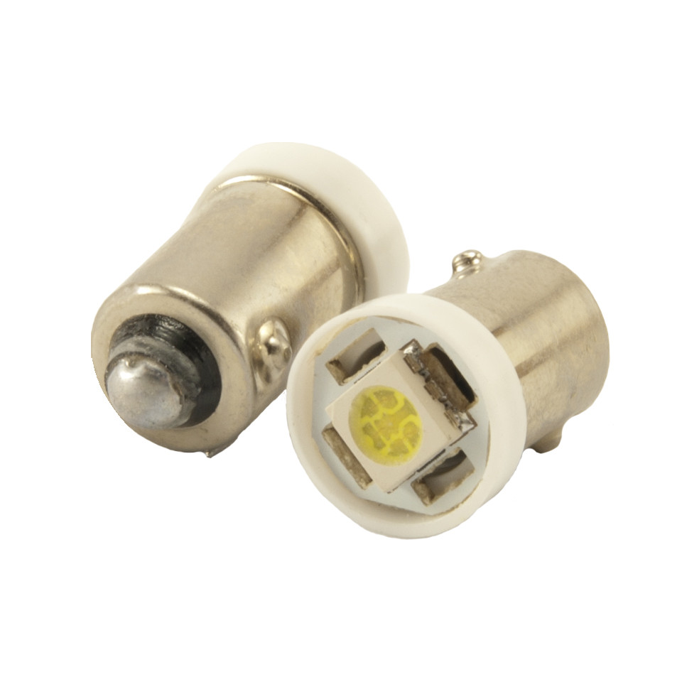 Світлодіодна автомобільна лампа T8,5 BA9S 1 SMD (5050) 12V WHITE, фото 1