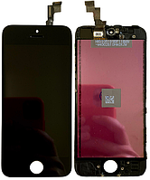 Дисплей модуль тачскрин iPhone 5S/SE черный оригинал переклеенное стекло
