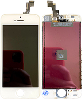 Дисплей модуль тачскрин iPhone 5S/SE белый оригинал переклеенное стекло