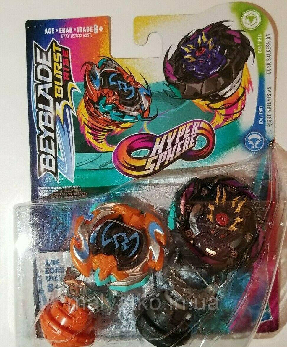 Набір Бейблейд з пускачами BEYBLADE Burst Rise Hypersphere Balkesh B5 Right Artemis A5 E7731