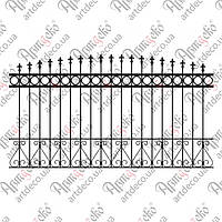 Кований паркан, огорожа. КОМПЛЕКТ ЕЛЕМЕНТІВ 2650х1500