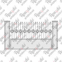 Кована огорожа, паркан 2750х1095. КОМПЛЕКТ ЕЛЕМЕНТІВ