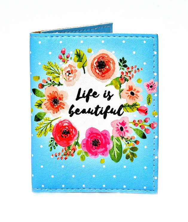 Обкладинка на ID (rкарта)паспорт або авто документи "Life Beautiful", фото 1