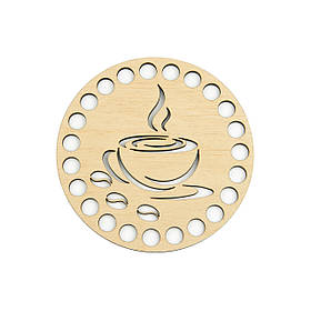 Денце з фанери кругле "Coffee-2" (12 см)