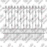 Кована огорожа, паркан 1900х1570. КОМПЛЕКТ ЕЛЕМЕНТІВ