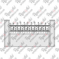 Кована огорожа, паркан. КОМПЛЕКТ ЕЛЕМЕНТІВ 2900х825