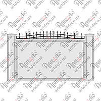 Кована огорожа, паркан 2800х365. КОМПЛЕКТ ЕЛЕМЕНТІВ