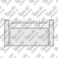 Кована огорожа, паркан. КОМПЛЕКТ ЕЛЕМЕНТІВ 2500х525