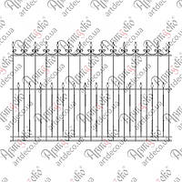 Кованое ограждение, забор.(КО-40) КОМПЛЕКТ ЭЛЕМЕНТОВ 3200х1980