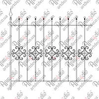 Кованое ограждение, забор.(КО-42) КОМПЛЕКТ ЭЛЕМЕНТОВ 1470х1450