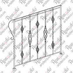 Сходова огорожа. КОМПЛЕКТ ЕЛЕМЕНТІВ 1000х1000
