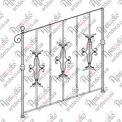 Сходова огорожа перила. КОМПЛЕКТ ЕЛЕМЕНТІВ 1000х1000