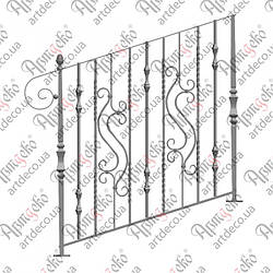 Перила, сходова огорожа. КОМПЛЕКТ ЕЛЕМЕНТІВ 1000х1000