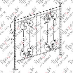 Сходові огорожі 1000х1000. КОМПЛЕКТ ЕЛЕМЕНТІВ