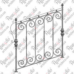 Сходова огорожа. КОМПЛЕКТ ЕЛЕМЕНТІВ 1000х1000