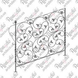 Сходова огорожа, перила. КОМПЛЕКТ ЕЛЕМЕНТІВ 1150х1000