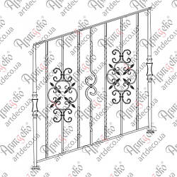 Сходова огорожа. КОМПЛЕКТ ЕЛЕМЕНТІВ 1000х1000