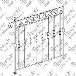 Сходова огорожа 1000х1000. КОМПЛЕКТ ЕЛЕМЕНТІВ
