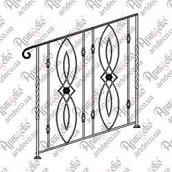 Сходові огорожі 1000х1050. КОМПЛЕКТ ЕЛЕМЕНТІВ