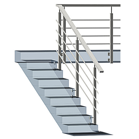 Перила з профільної прямокутної або квадратної - для терас і веранд