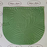 Клапан для сумки "Листя". Фісташка., фото 3