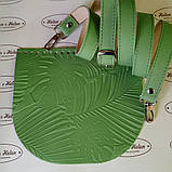 Клапан для сумки "Листя". Фісташка., фото 5