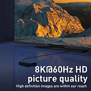 Кабель HDMI-HDMI v2.1 8K Baseus High Definition 8K 60Hz 4K 120Hz 2K 144Hz 48Gbps 2м (чорний), фото 3