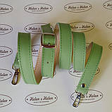 Ремінь для сумки з натуральної шкіри 130*2. Фисташка, фото 3