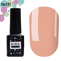 Гель-лак Kira Nails №111 (насыщенный бежевый, эмаль), 6 мл