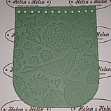 Клапан для міні сумки 12*15 "Пташки". Фісташка., фото 2