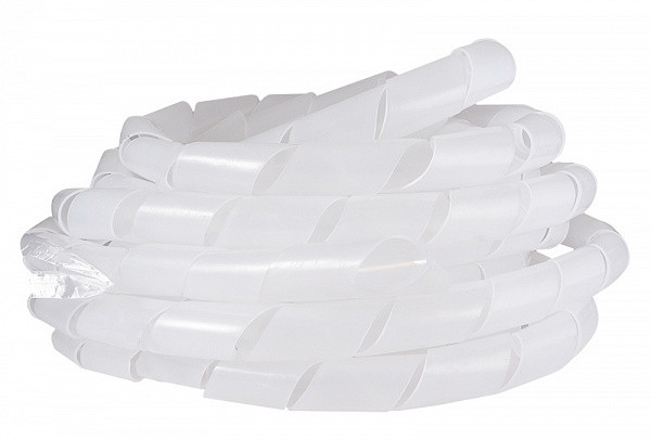 Спіраль біла-прозора 15-100 мм SWB-19, 10 м для прив'язування проводів, АСКО-УКРЕМ