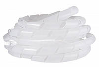 Спіраль для зв'язування проводів АСКО-УКРЕМ біла-прозора 4-50 мм, 10 м