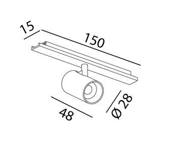 Светильник прожекторный MINI_LINE42 TUB XS A, D28, H48mm, CREE 3,5W, 426lm, 3000K, 36°, CRI>90, IP 20 - фото 3 - id-p1433474539