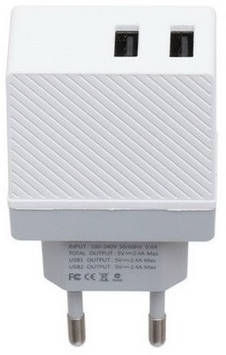 Зарядний пристрій Hoco Haoke №C23A 2хUSB 2.4A white