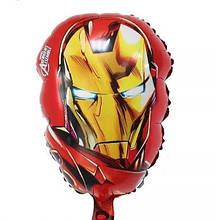 Фольгована кулька велика фігура Залізна людина Iron man голова 34х50см Китай