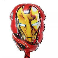 Фольгована кулька велика фігура Залізна людина Iron man голова 34х50см Китай