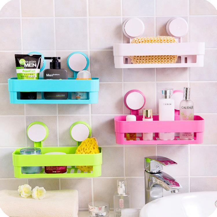 Полиця на присосках прямокутна Bathroom Shelves ⁇ Настінна полиця для ванної кімнати