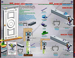 Розсувна Система для дверей SР 80  L=2 м