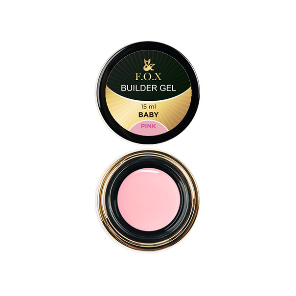 Гель F. O. X будівельний Builder Gel Baby Pink, рожевий, 15 мл