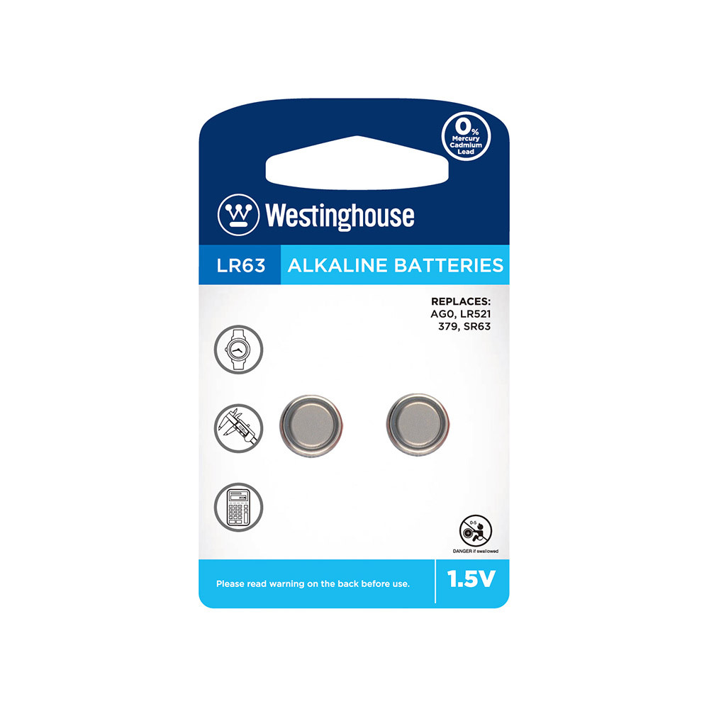 Лужна батарейка Westinghouse Alkaline "таблетка" LR63 2шт/уп blister