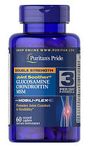 Глюкозамін хондроітин МСМ Puritan's Pride Glucosamine Chondroitin with MSM 60 таб, фото 3