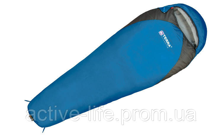 Спальний мішок Terra Incognita Junior 200 blue/gray Left.