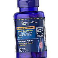 Глюкозамін хондроітин МСМ Puritan's Pride Glucosamine Chondroitin with MSM 60 таб для суглобів і зв'язок