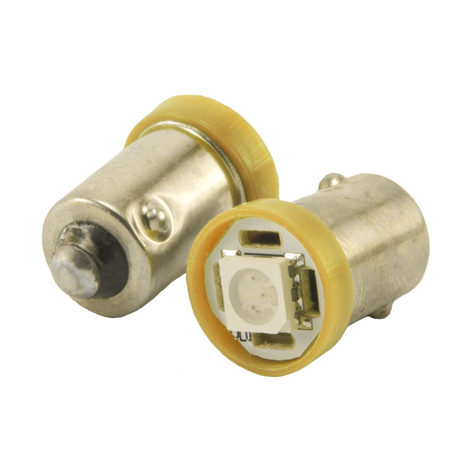 Світлодіодна автомобільна лампа T8,5 BA9S 1 SMD (5050) 12V YELLOW