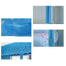 Сітка антимоскітна на магнітах Magnetic Mesh на двері блакитна 100х210 см, фото 3