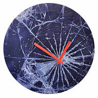 Часы настенные круглые с эффектом битого стекла "Crash" Ø43 см
